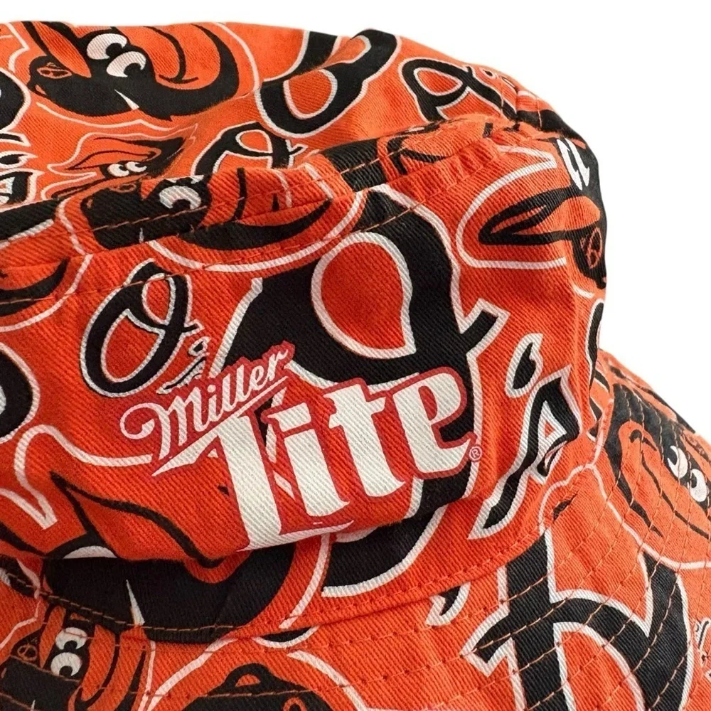 47 Brand and Miller Lite Orioles Bucket Hat Set - OSFM